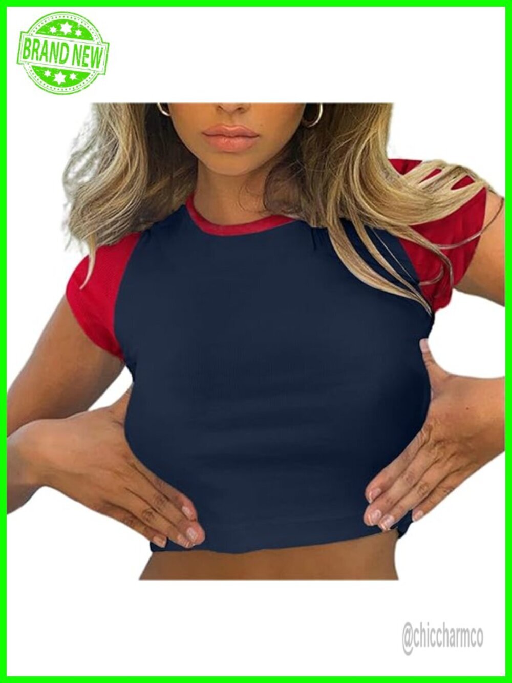 Viscose Blend Short Sleeve Crop Top Tee